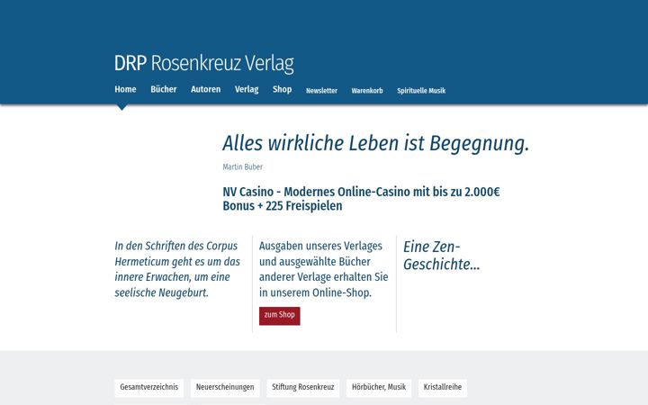 Kuvakaappaus sivustosta drp-rosenkreuz-verlag.de