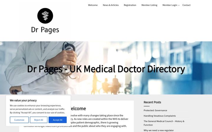 Skjámynd af drpages.co.uk