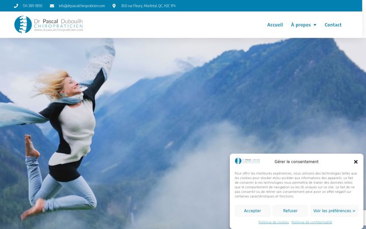 Screenshot of drpascalchiropraticien.com
