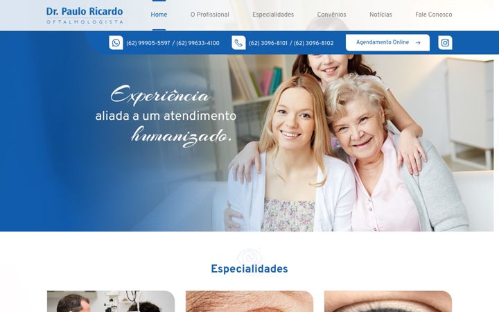 Skärmbild av drpauloricardodeoliveira.com.br
