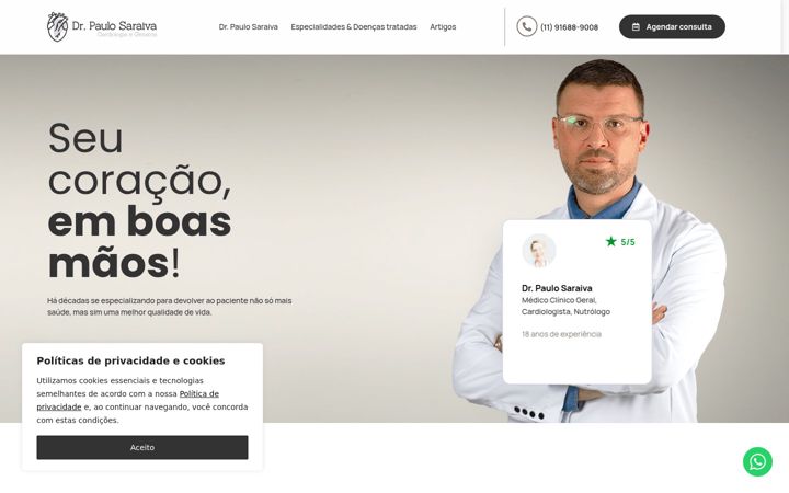 Skärmbild av drpaulosaraiva.com.br