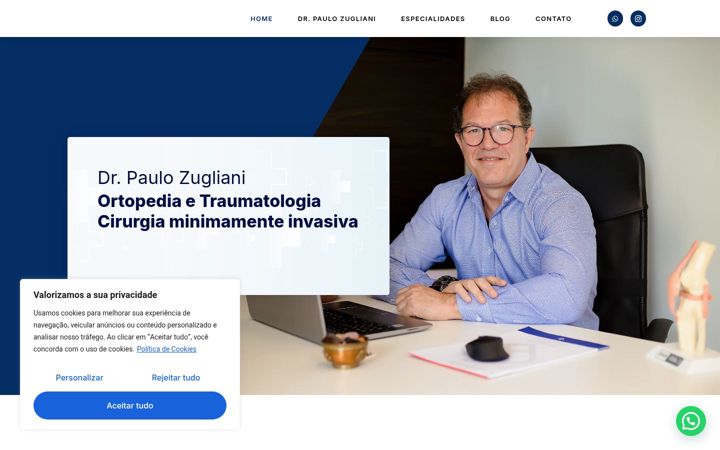 Skärmbild av drpaulozugliani.com.br