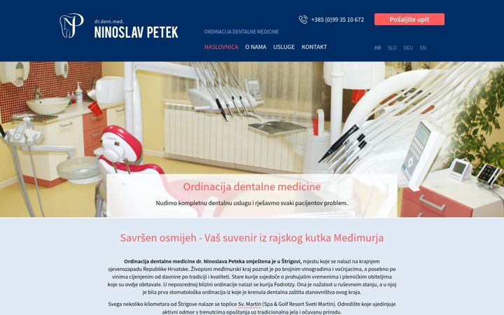 Captură de ecran a drpetek.eu