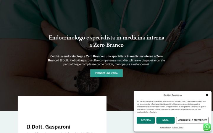 Screenshot di drpietrogasparoni.it