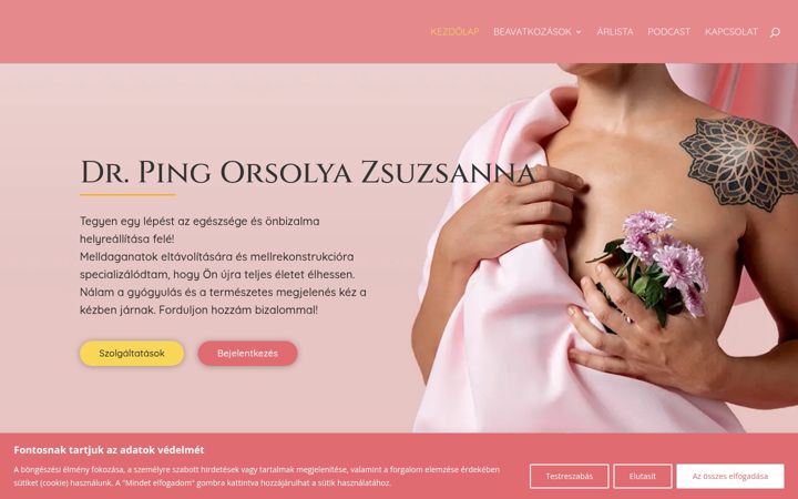 Екранна снимка на drpingorsolya.hu
