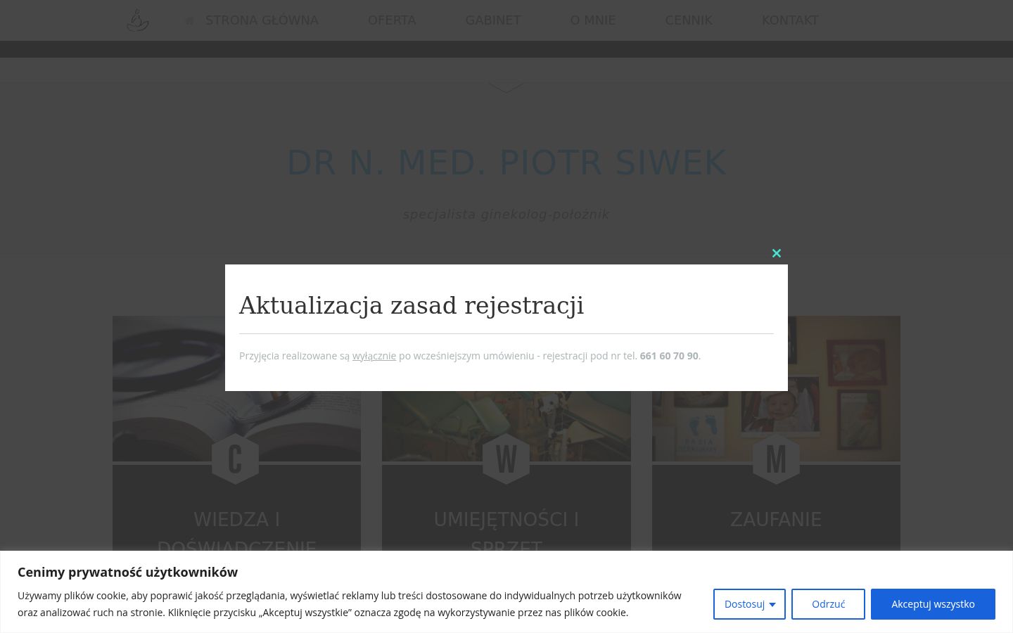 Posnetek zaslona pasice za privolitev, prikazane pred kakršno koli interakcijo