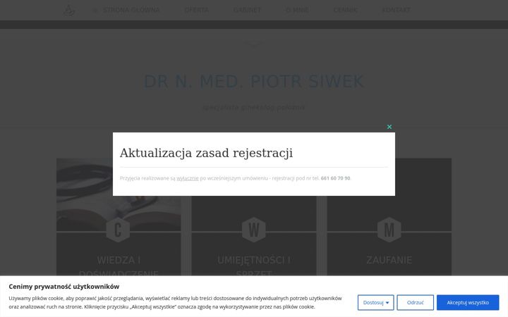 Captura de pantalla de drpiotrsiwek.pl