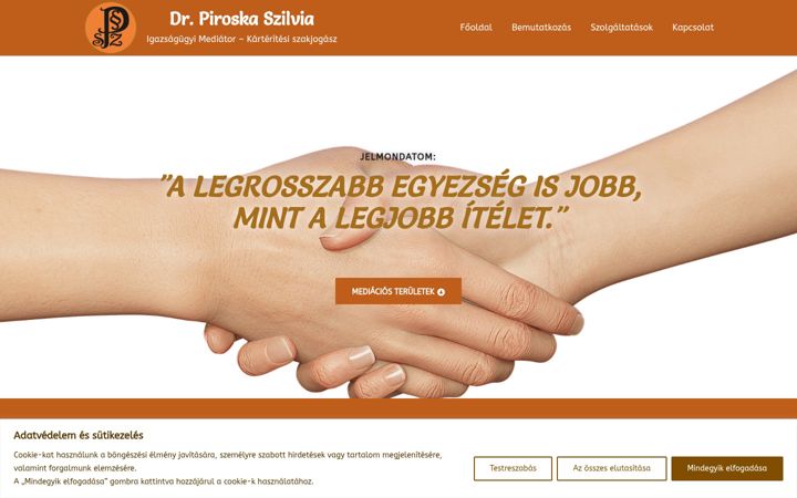 Екранна снимка на drpiroskaszilvia.hu