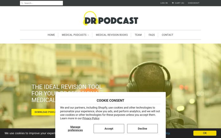 Snímek obrazovky drpodcast.co.uk