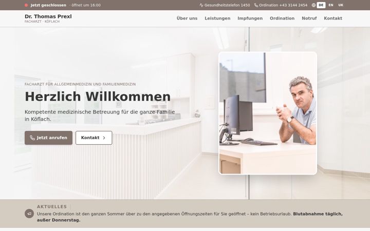 Zrzut ekranu drprexl.at
