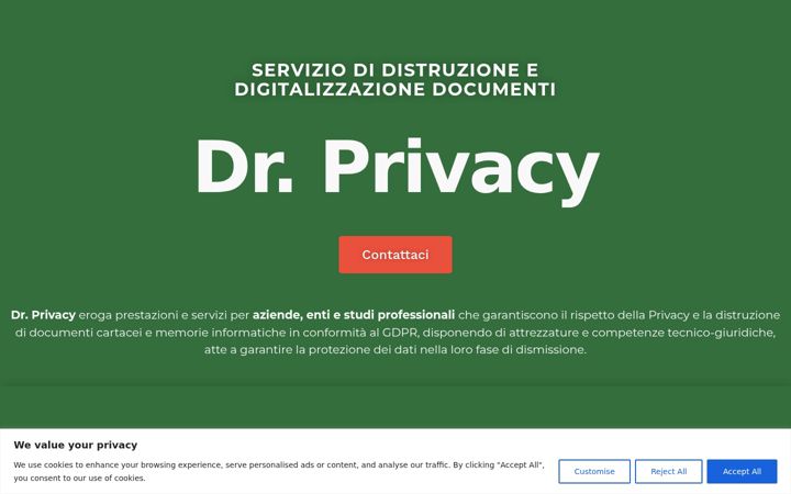 Screenshot di drprivacy-distruzione-digitalizzazione.it