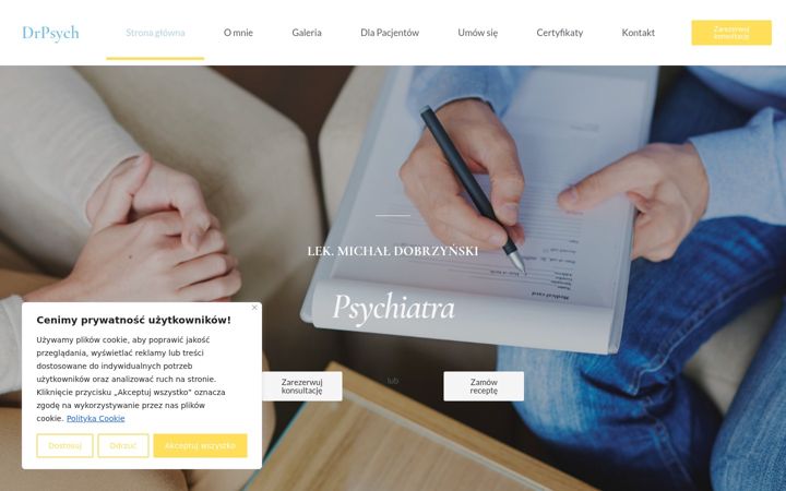 Captura de pantalla de drpsych.pl