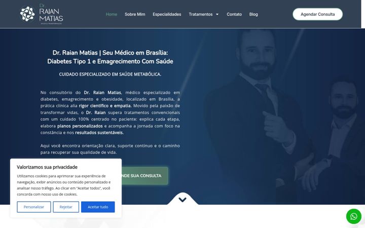 Ekrānuzņēmums no drraianmatias.com.br