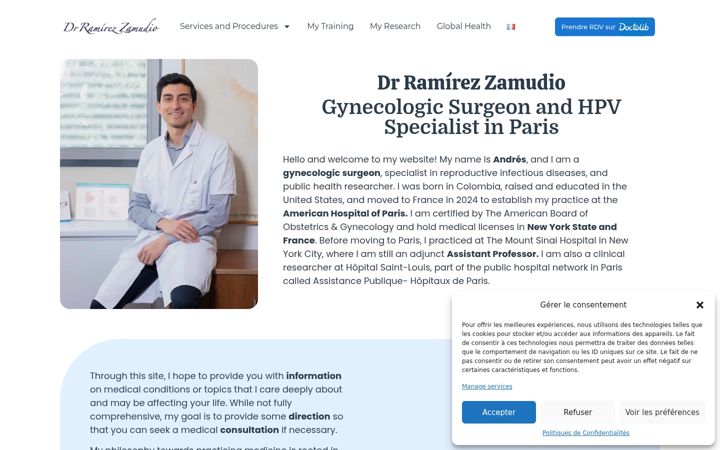 Screenshot of drramirezzamudio.com