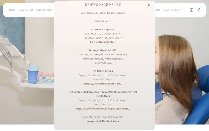 Screenshot of drraulanita.hu