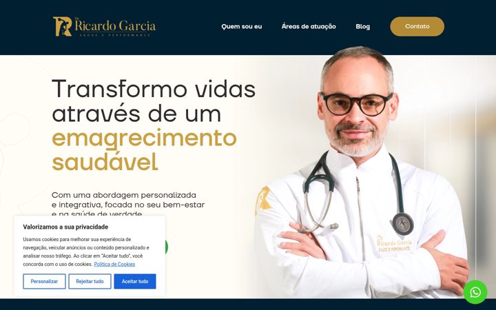 Ekrānuzņēmums no drricardogarcia.com.br
