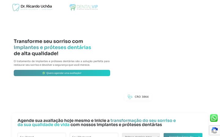 Screenshot stránky drricardouchoa.com.br