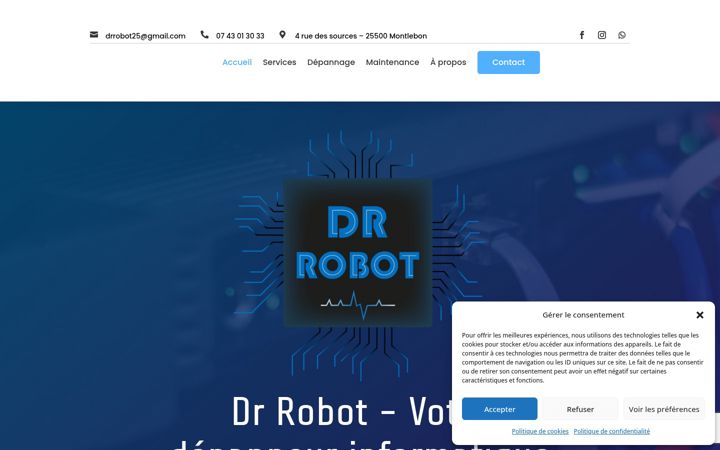 Screenshot of drrobot.fr