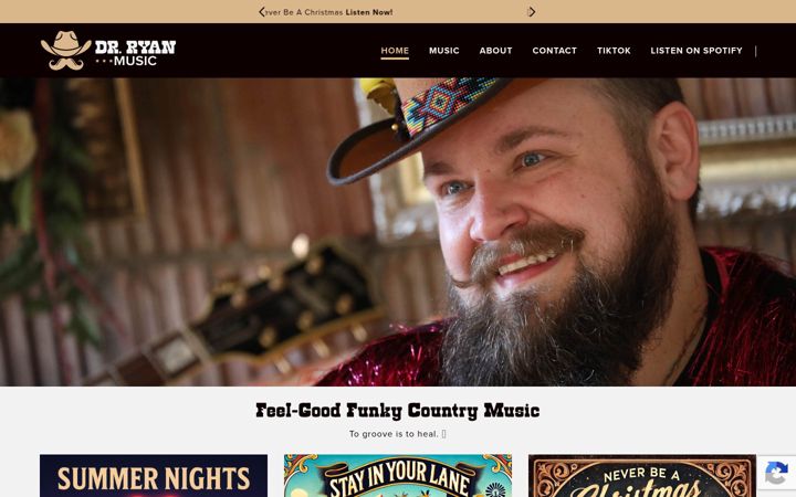 Screenshot of drryanmusic.com