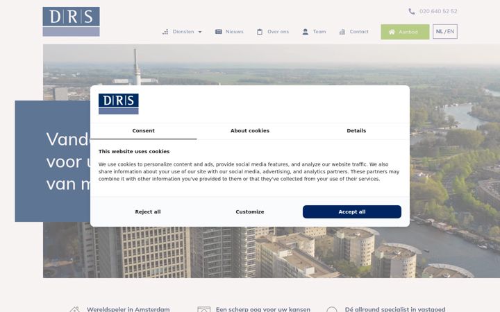 Captură de ecran a drs.eu