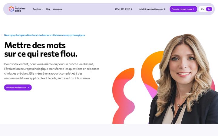 Screenshot of drsabrinadiab.com