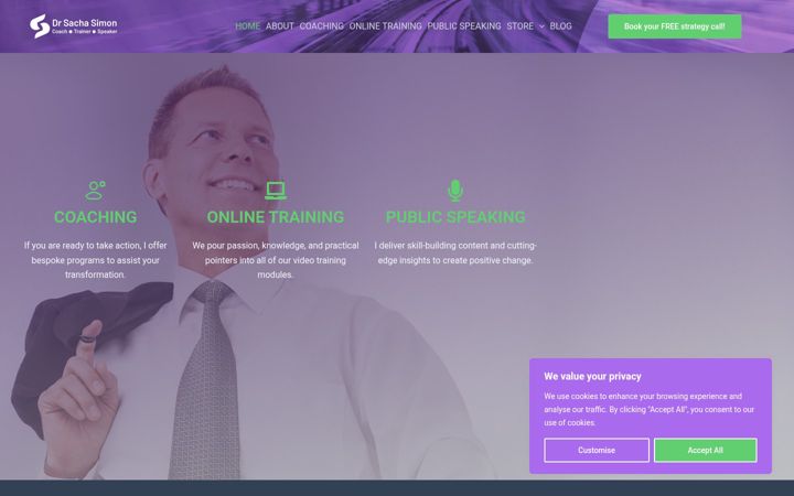 Screenshot of drsachasimon.com