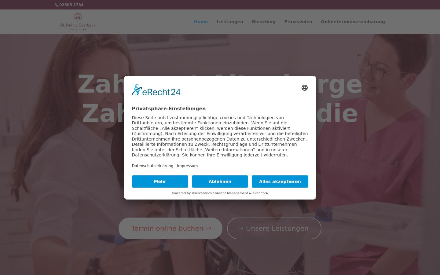 Snímek obrazovky baneru souhlasu zobrazeného před jakoukoli interakcí