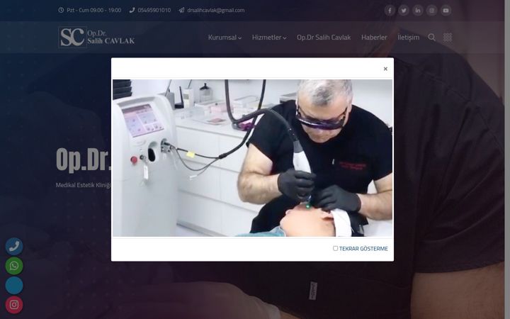 Capture d'écran de drsalihcavlak.com.tr