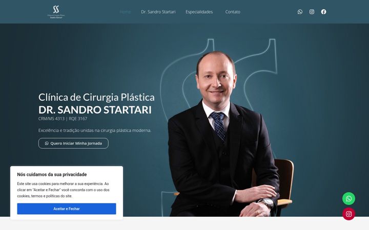 Screenshot stránky drsandrostartari.com.br