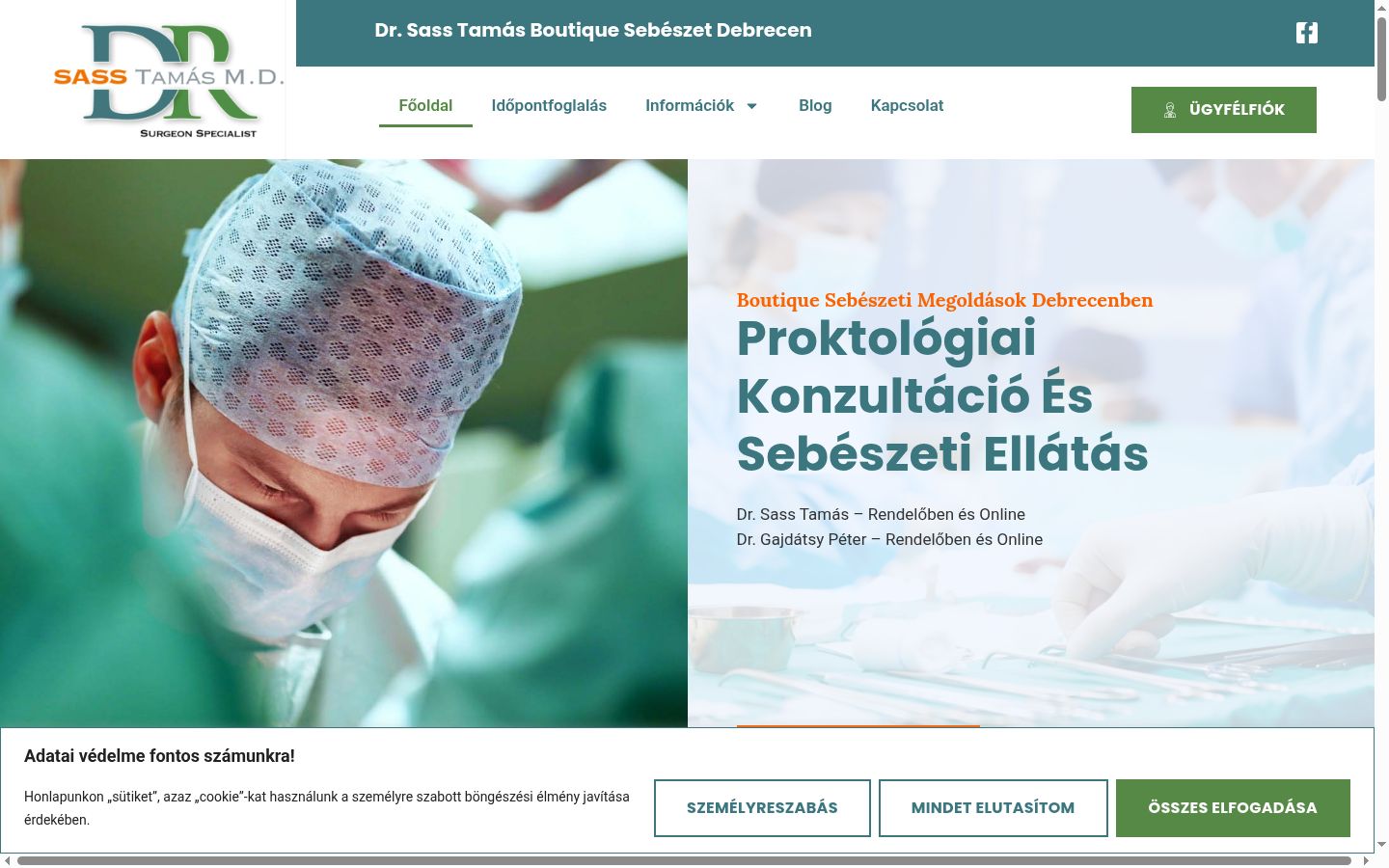 Képernyőkép a bármilyen interakció előtt megjelenő hozzájárulási bannerről