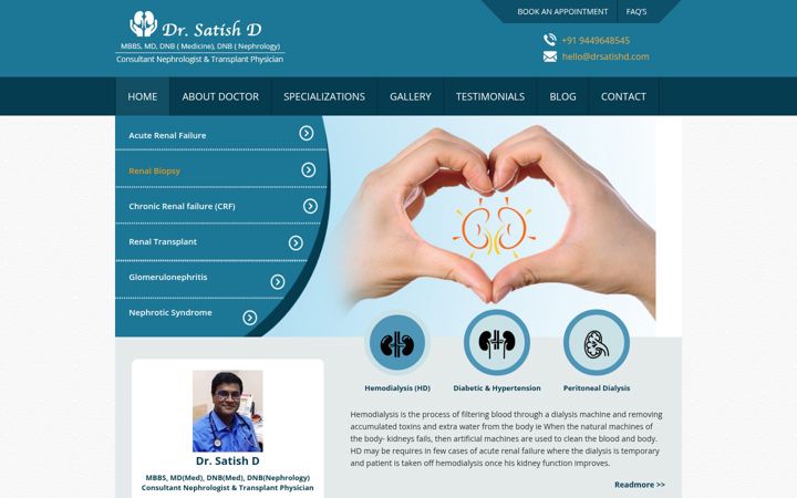 Screenshot of drsatishd.com