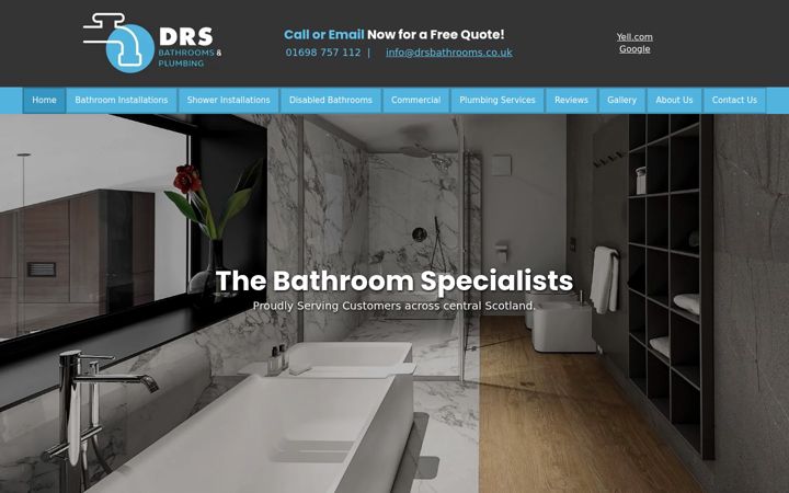 Screenshot of drsbathroomsandplumbing.com