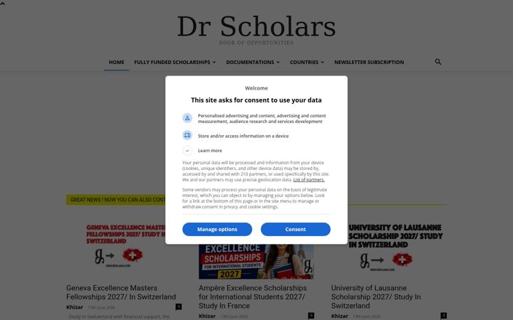Screenshot of drscholars.com