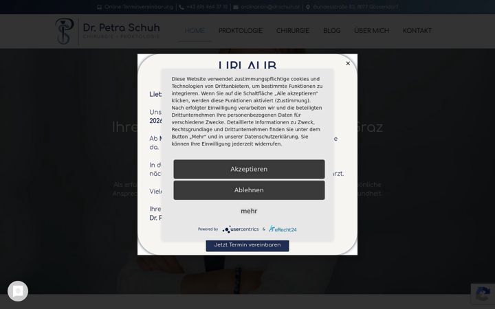 Screenshot von drschuh.at