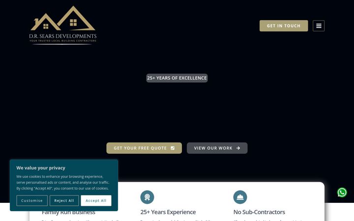 Screenshot di drsearsdevelopments.co.uk