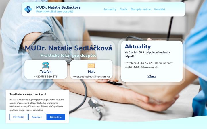Screenshot di drsedlackova.cz