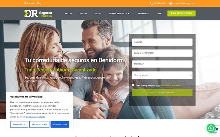 Screenshot of drsegurosbrokers.com