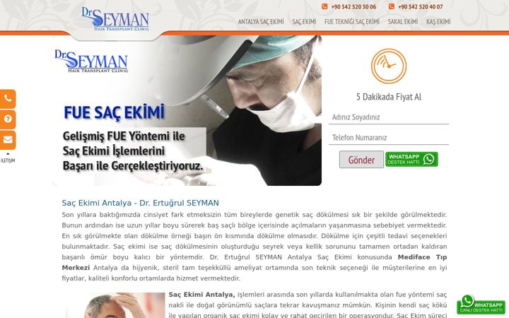 Screenshot of drseyman-clinic.com