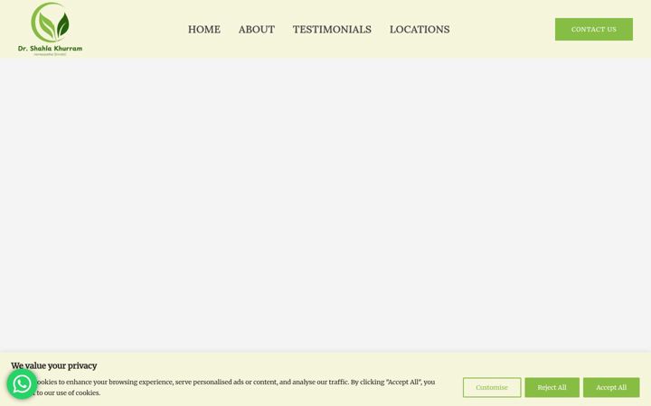 Screenshot of drshahlakhurram.com