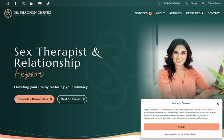 Screenshot of drshannonchavez.com