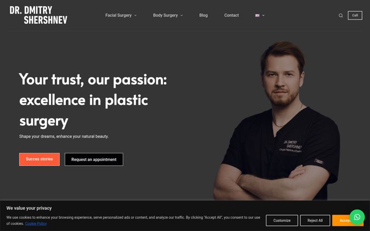 Screenshot of drshershnev.com