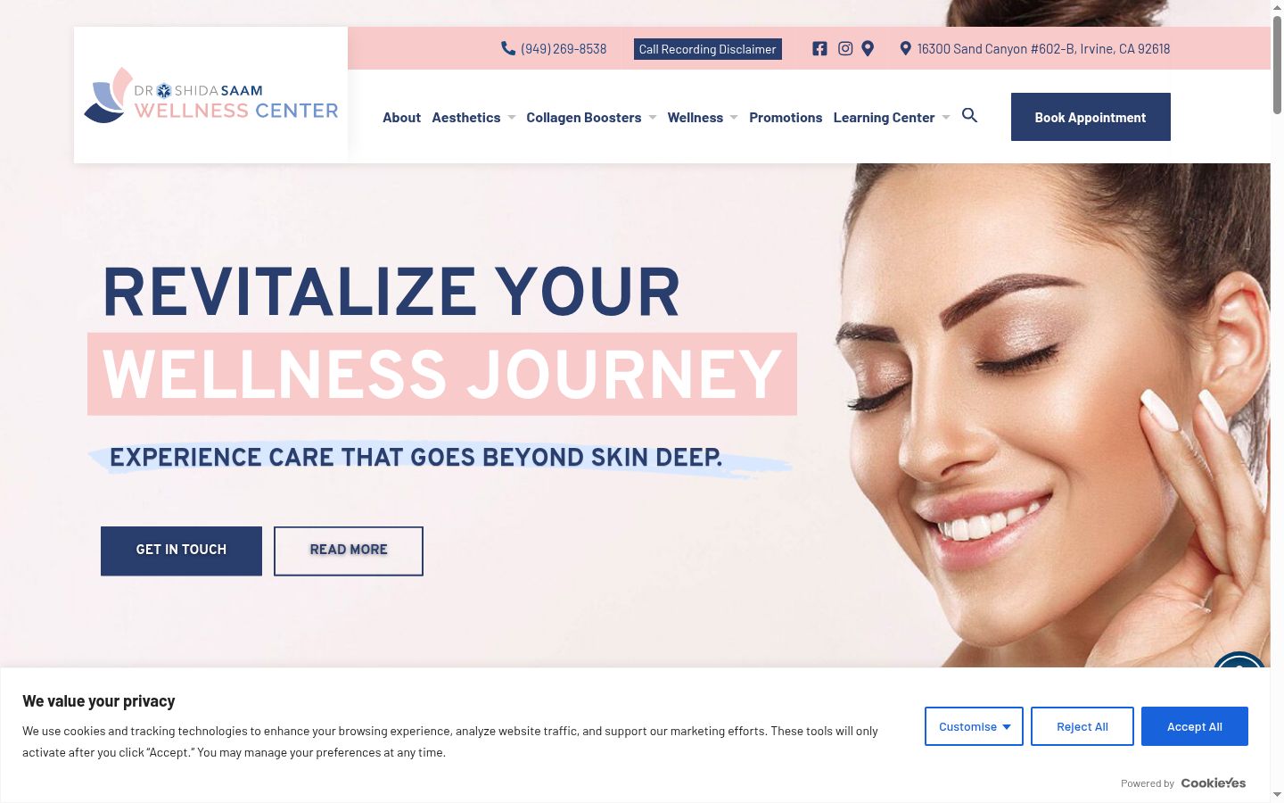 Screenshot of the consent banner shown before any interaction