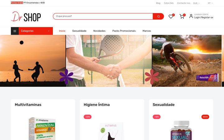 Screenshot stránky drshop.pt