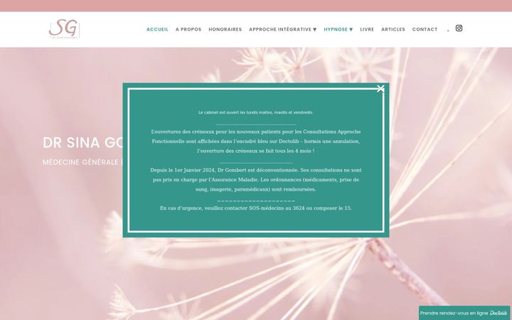 Screenshot of drsinagombert.com
