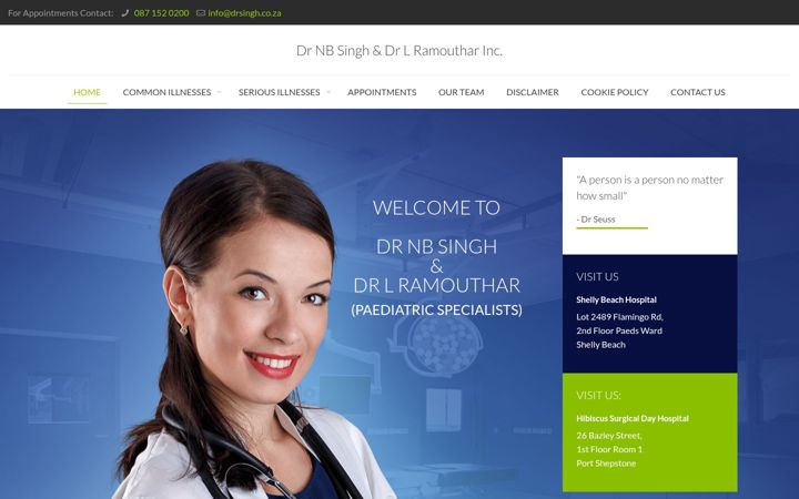 Képernyőkép: drsingh.co.za