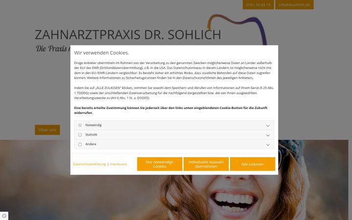 Screenshot von drsohlich.de