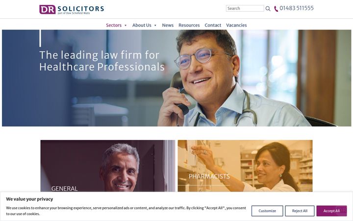 Screenshot of drsolicitors.com