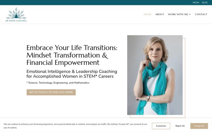 Screenshot of drsophiecoaching.com