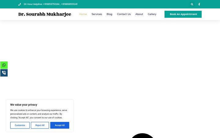 Screenshot of drsourabhmukharjee.com