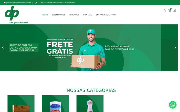 Screenshot stránky drsprontomed.com.br